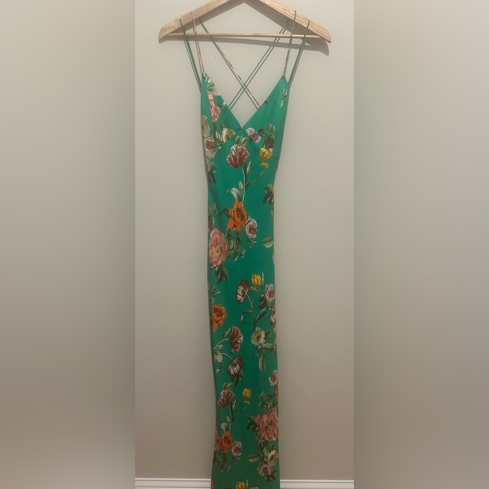 NWT! Alice + Olivia Loma Maxi Dress in Hamptons Floral open back. Women’s 6 - Picture 3 of 11